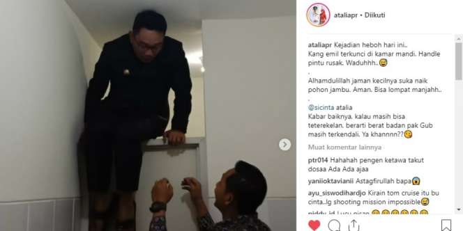 Heboh Ridwan Kamil Terkunci di Kamar Mandi