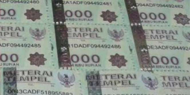 Hati-hati! Meterai Palsu Beredar di Jakarta