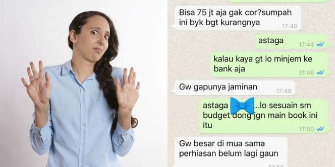 Percakapan Teman Pinjam Uang untuk Nikah Ini Bikin Darah Tinggi!
