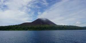 Begini Kondisi Gunung Anak Krakatau Sebelum Tsunami Terjadi