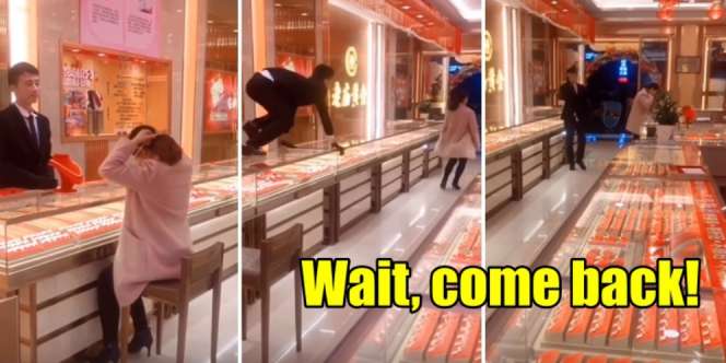 Gaya Para Wanita Jajal Emas Ini Bikin Penjaga Toko Jantungan