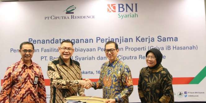 Genjot Pembiayaan Konsumer, BNI Syariah Gandeng Ciputra Group