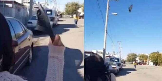 Ibu Ini Lempar Sandal ke Putrinya dari Jarak Sangat Jauh, Lihat yang Terjadi