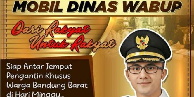 Hengky Kurniawan Gratiskan Mobil Dinas untuk Pengantin