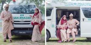 Cerita di Balik Foto Pernikahan di Mobil Jenazah