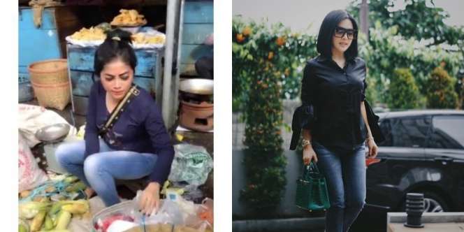Viral Tukang Sayur Mirip Syahrini, Cantik Mana?