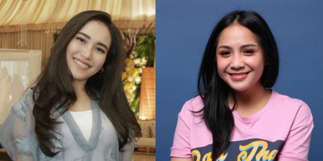 Gaya Nagita Slavina VS Ayu Ting Ting di Acara 7 Bulanan Sarwendah