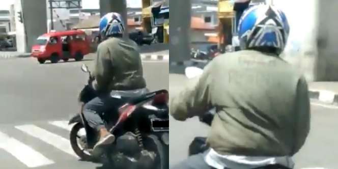Viral, Skill Pengendara Motor di Lampu Merah Ini Curi Perhatian