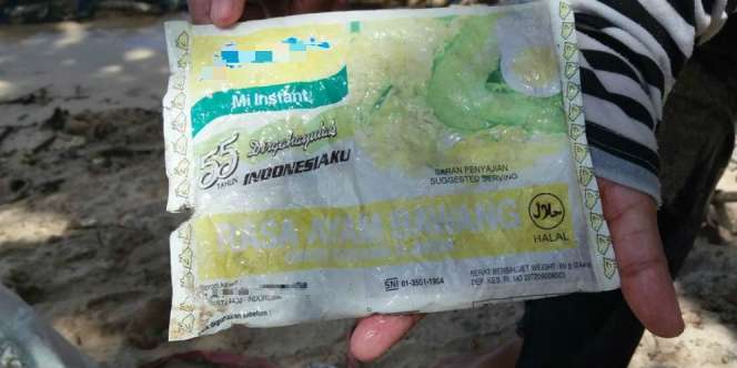 Viral! Foto Sampah Bungkus Mi Instan di Lautan