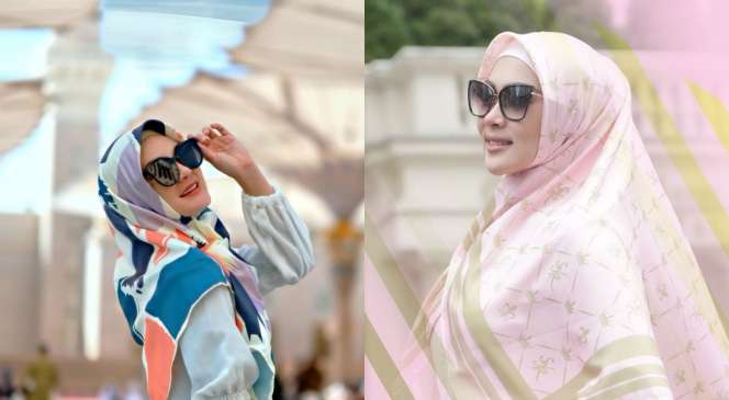 Adu Gaya Luna Maya VS Syahrini dengan Hijab
