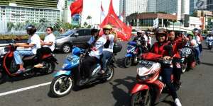 Bundaran HI Penuh dengan Peserta Konser Putih Bersatu Jokowi-Amin
