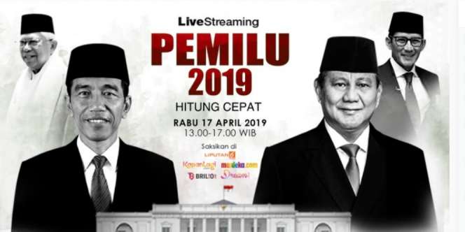 Live Streaming Quick Count Hitung Cepat Hasil Pilpres 2019, Ayo Pantau Hasilnya