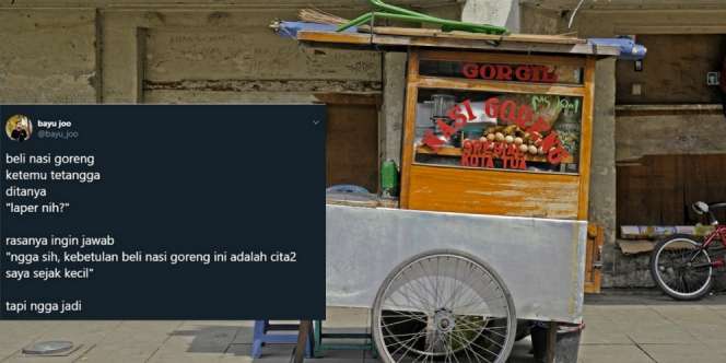 Basa-basi Tetangga Beli Nasi Goreng, Jawaban Cowok Ini Viral