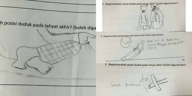 Gambarkan Posisi Duduk Tahiyat Akhir? Jawaban Anak-Anak SD Ini Bikin Ngakak