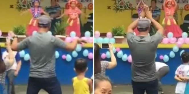 Manisnya, Ayah Ikut Menari Depan Panggung Demi Sang Putri