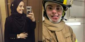 Pemadam Kebakaran Cantik Berhijab Ini Curi Perhatian