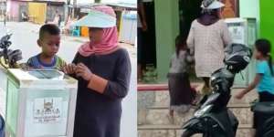 Momen Pemulung Tertangkap Kamera Bersedekah di Mesjid