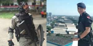 6 Potret Personel Brimob yang Dikira Polisi China Saat Aksi 22 Mei