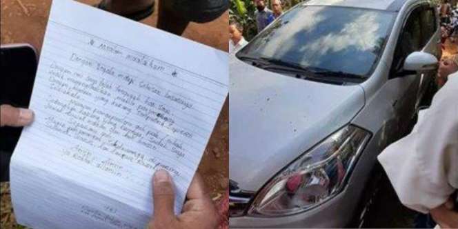 Pencuri Tobat di Pati Kembalikan Mobil Curian dan Surat Minta Maaf