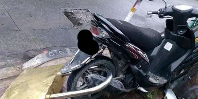 Anti-Maling, Motor Mio Dipasang Gembok Raksasa