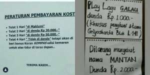 10 Aturan Pembayaran dan Denda Kost Ini Bikin Auto Ngakak