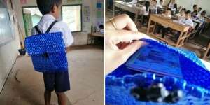Tak Mampu Belikan Anak Tas Sekolah, Aksi Ayah Ini Bikin Warganet Terenyuh