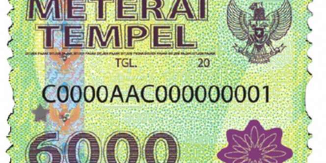 Harga Materai Diusulkan Naik Jadi Rp10 Ribu