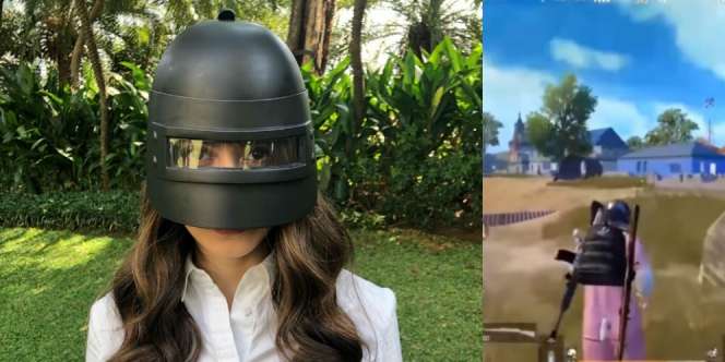 Pevita Pearce Bergaya Pakai Helm PUBG, Komentar Gading Bikin Ngakak