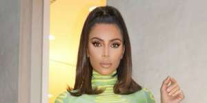 Tampilan Kim Kardashian dengan Rambut 'Light Frosted Brown'