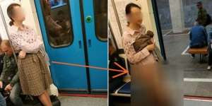 Kesal Tak Diberi Tempat Duduk di MRT, Wanita Ini Langsung Lepas Celana