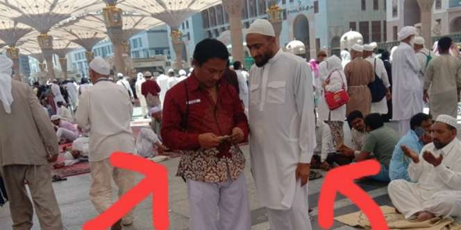 Pria Ini Rekam Aksi Penipu Kuras Uang Jemaah Haji Indonesia di Masjid Nabawi