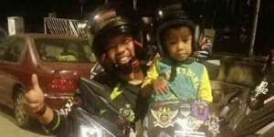 Ayah Bonceng Anak 4 Tahun Pergi Haji Naik Motor