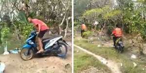 Viral Aksi Remaja Jadikan Kuburan Sebagai Trek Off Road