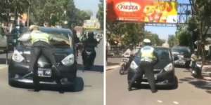 Polisi yang Menempel di Mobil Terseret 100 Meter, Ini Pelakunya