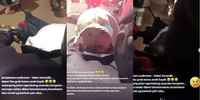 Penumpang Menangis! Ibu Driver Ojol Ini Bekerja Sambil Gendong dan Susui Anaknya