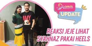 Reaksi Jeje Lihat Syahnaz Pakai Heels Saat Hamil