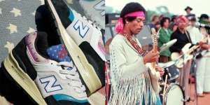 50 Tahun Woodstock, New Balance Rilis Sneakers Terinspirasi Busana Jimi Hendrix