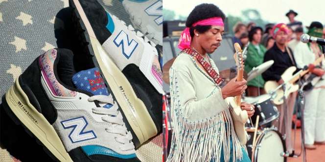 50 Tahun Woodstock, New Balance Rilis Sneakers Terinspirasi Busana Jimi Hendrix