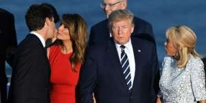 Heboh Tatapan 'Manja' Melania Trump ke PM Kanada Justin Trudeu
