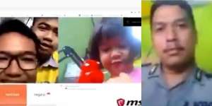 Ngakak, Reaksi Penggoda Bocah di Ome TV Ternyata Muncul Bapaknya yang Polisi