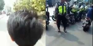 Viral Misteri Video Pemuda Tanpa Helm Lolos Razia Polisi