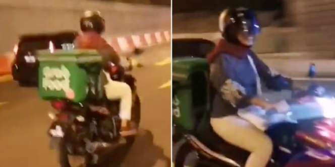 Suami Sibuk Mengawal, Bumil Ini Ngidam Jadi Pengantar Makanan Ojol