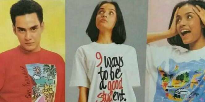 12 Foto Artis Indonesia Saat Jadi Model Kaus Era 90an