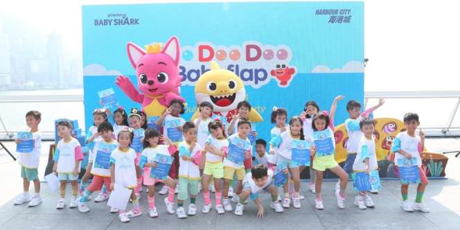 Lucunya Baby Shark di Harbour City, Hong Kong