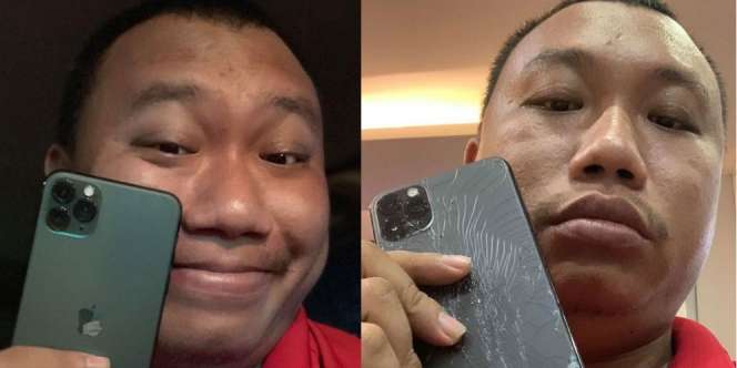 Foto Tersedih Bersama iPhone XI di Dunia Maya
