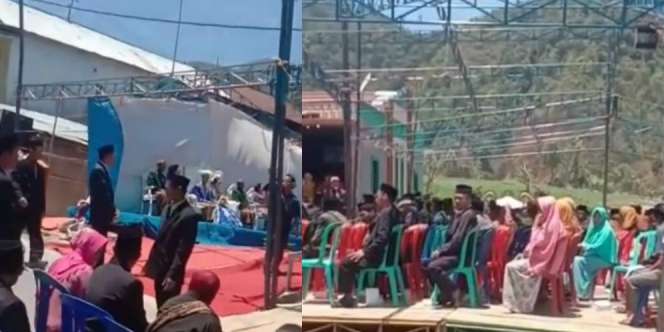 Viral Pernikahan Tanpa Tenda di Bawah Cuaca yang Kelewat Panas