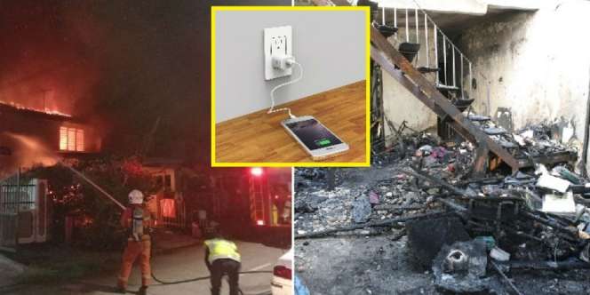 Charger Tak Resmi Ponsel Meledak, 3 Rumah Terbakar