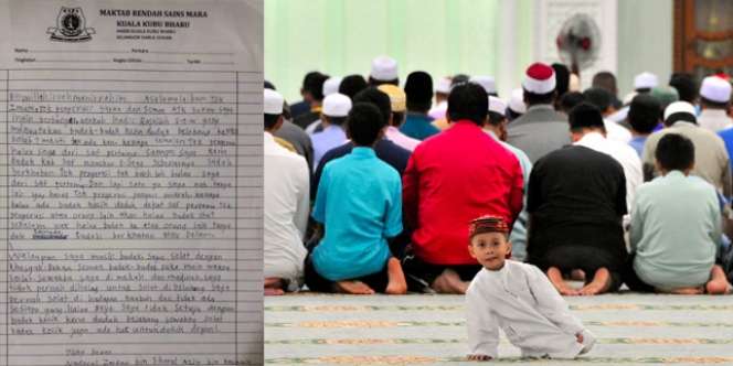 Sedih, Anak 8 Tahun Tulis Surat Terbuka Usai 'Diusir' dari Shaf Terdepan