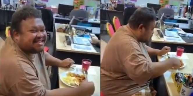 Lucu Tapi Menyentuh, Difabel Ini Makan Banyak Usai 4 Hari 'Puasa'