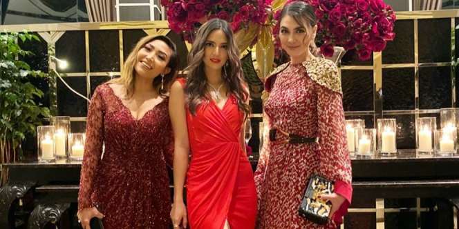 Bak Charlie's Angels, Gaya Kompak Luna, Ayu Dewi dan Nia Ramadhani Bergaun Merah